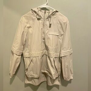 Ralph Lauren Cream Wind Pullover Windbreaker Raincoat 1/4 Zip Women’s Size S